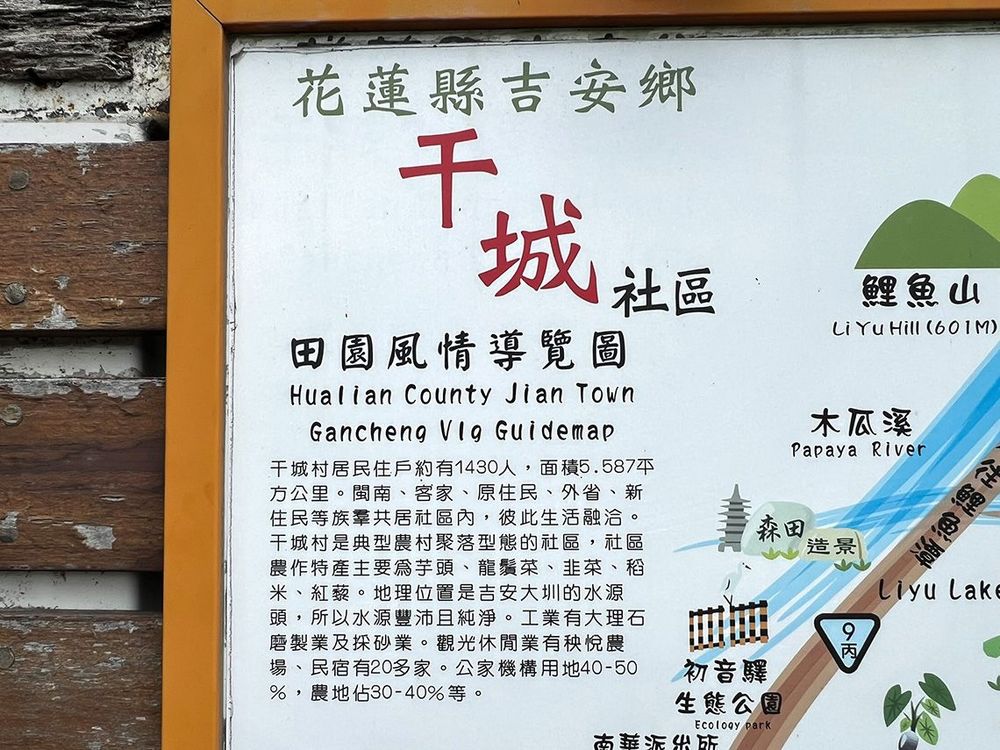 干城社區解說牌 照片提供者：郭俊麟 / 拍攝日期：2024/09/23