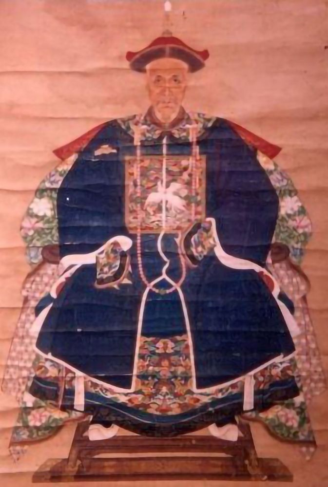 福康安來台時的日茂行主林振嵩畫像 照片提供者：李昭容（國家文化記憶庫）／拍攝年份：不詳