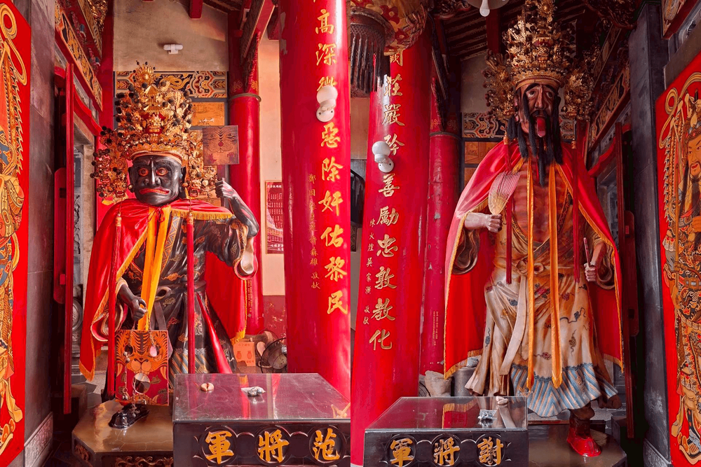 范、謝將軍像。（照片提供者：英語系碩士班洪善慈 美術系林佳恩）