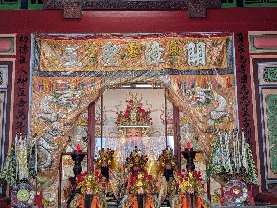開漳聖王神像。（照片提供者：國文系黃靖捷、林鼎盛 運動系鄭博鍹）