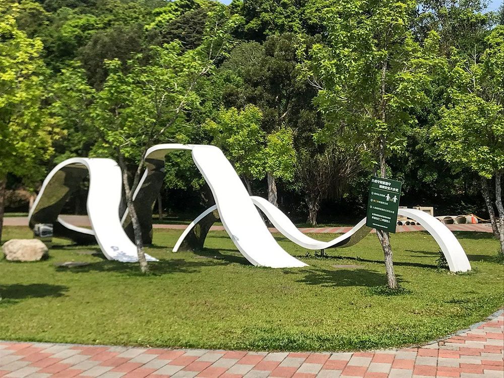 生態公園內之茶港貿易風華AR。照片拍攝者：方文樹／拍攝日期：2022/04/13
