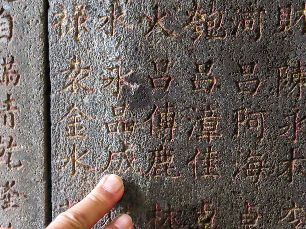 建廟捐獻碑中的永家後代。照片提供者：方文樹 / 拍攝日期：2023/04/23