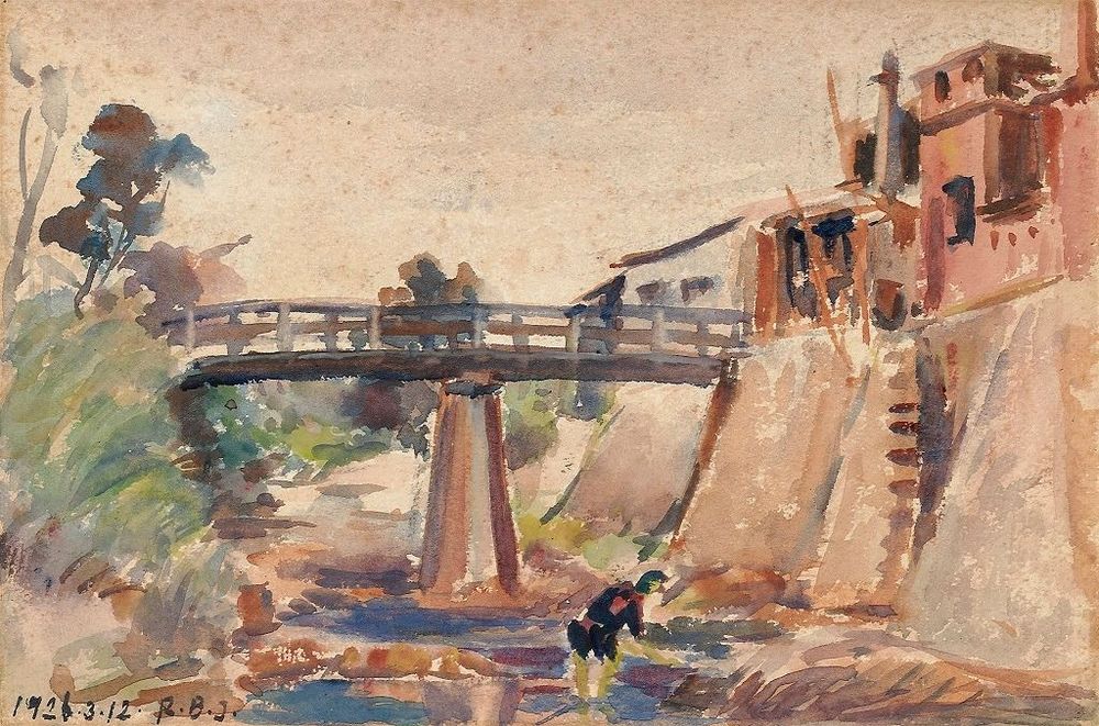 《三峽南橋》/提供者：李梅樹紀念館
