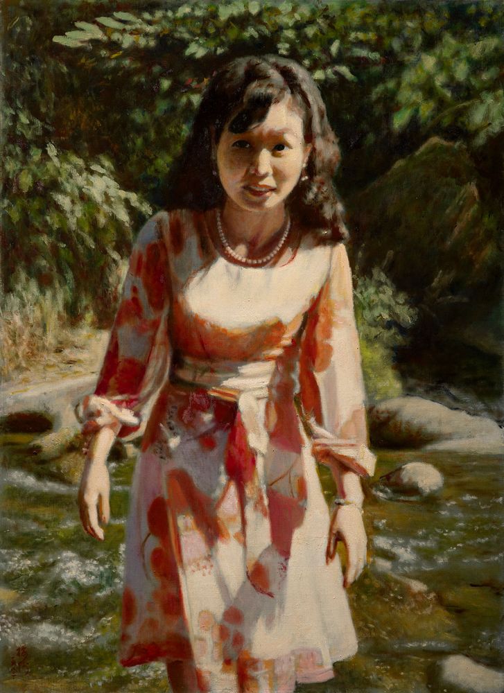 《涉水》（1982）/提供者：李梅樹紀念館