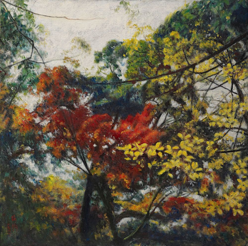 《秋到樹梢》(1981)/提供者：李梅樹紀念館