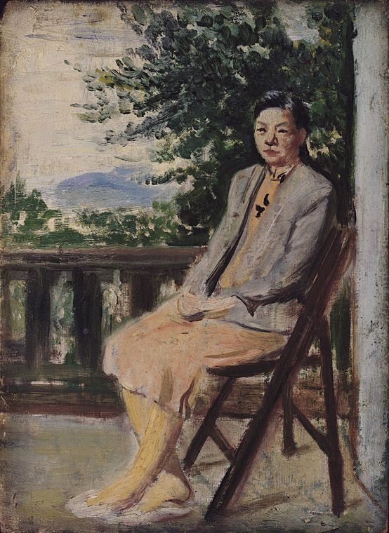 《露臺》小幅草圖。/提供者：李梅樹紀念館