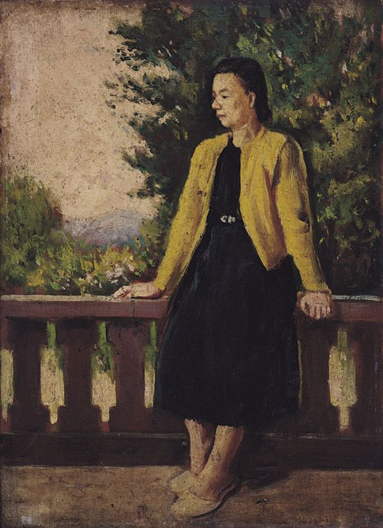 《露臺》小幅草圖。/提供者：李梅樹紀念館