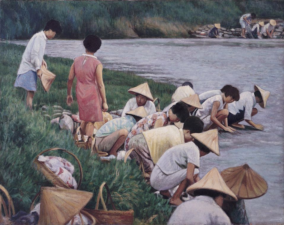 《河邊清晨》（1970）/提供者：李梅樹紀念館