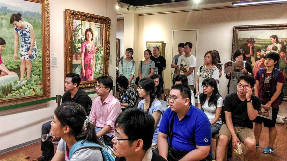 2015年暑假備課日安排全校老師到李梅樹紀念館參訪。照片拍攝者：北大高中三峽學教師團隊
