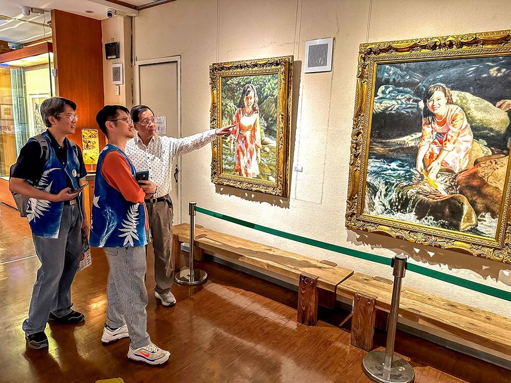 李梅樹描繪三媳婦吳秀文的作品《戲水》 照片提供者：謝基煌、江逸傑、林岑怡、邱文仕 / 拍攝日期：2025/05/01