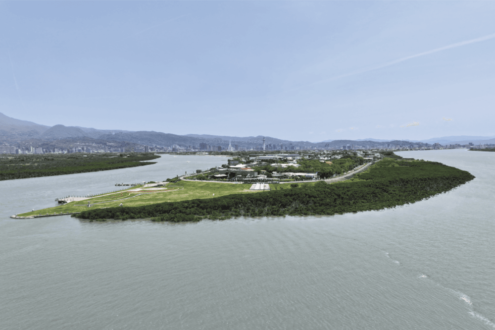 社子島北端沙洲挖除後之照片。／資料來源：吳國維拍攝（2025年4月29日）。《島都之河》，頁440。