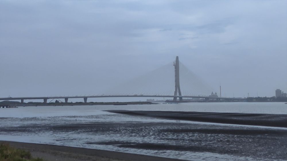 遠眺淡江大橋（照片提供者：江逸傑、邱文仕、莊淽媃、潘瑞玉 / 拍攝日期：2026.03.16）