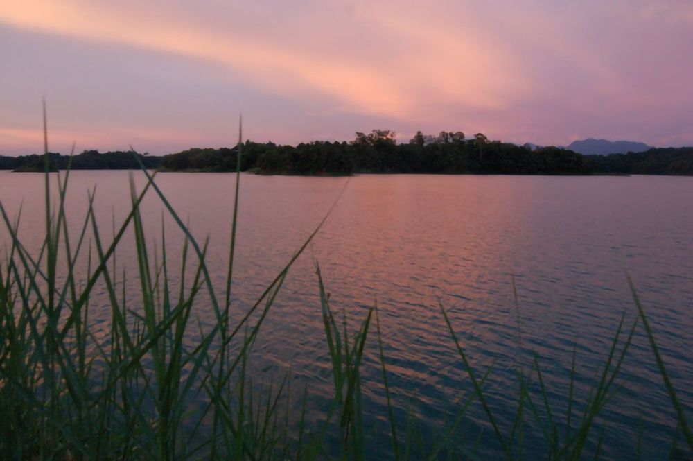 夕陽餘暉的烏山頭水庫 照片提供者：烏山頭水庫風景區