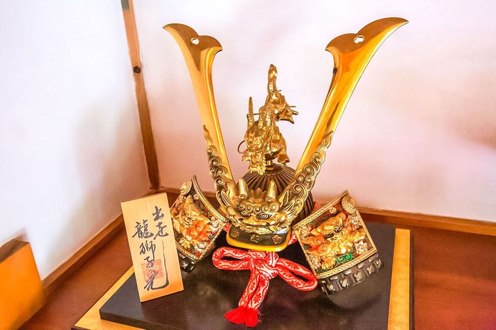 古宅內的日本武士頭盔裝飾品 照片提供者：西拉雅國家風景管理處