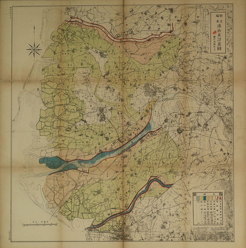 1930年「曾文、鹽水溪治水計畫圖」 照片提供者：水規所典藏