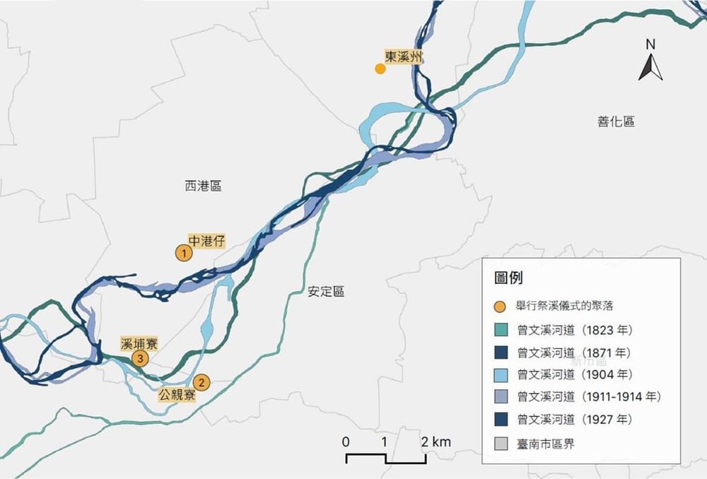曾文溪流域拜溪信仰分佈 顧雅文 繪製 / 日期：2022/10/24